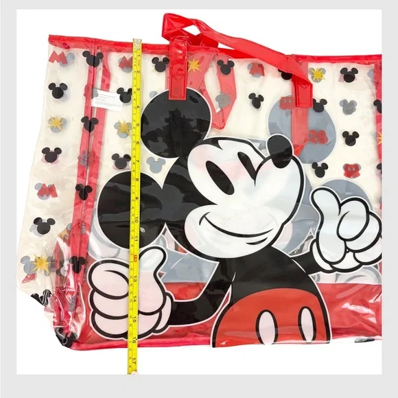 Disney Clear Mickey Mouse Clear Polyvinyl Tote Bag New Without Tags - Picture 5 of 10